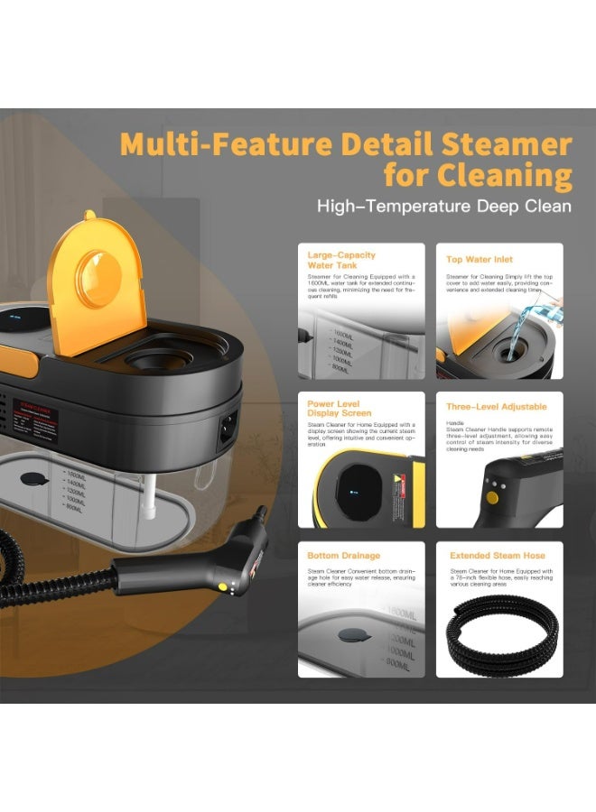 Oasisgalore 15-Second Fast Heat Steam Cleaner with 15 Attachments,1.69 Quart Portable Steamer for Floor, Tile, Cars, Grease,Dirt - Image 3