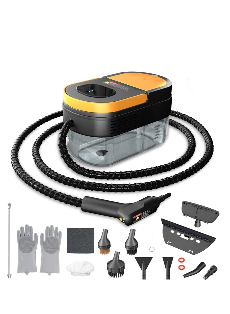 Oasisgalore 15-Second Fast Heat Steam Cleaner with 15 Attachments,1.69 Quart Portable Steamer for Floor, Tile, Cars, Grease,Dirt - Image 1