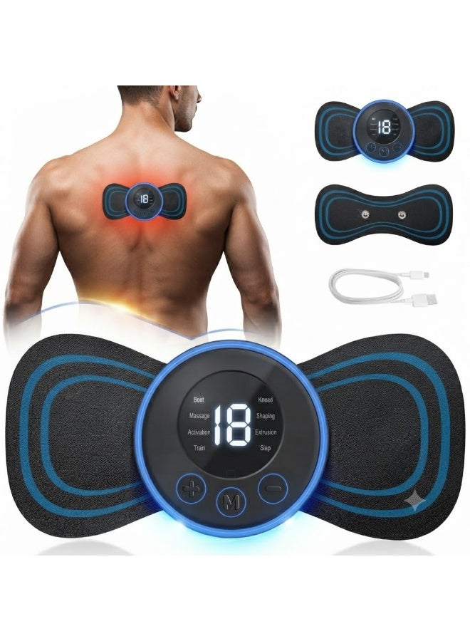 Wireless Rechargeable EMS Body Massager with 8 Massage Modes and 19 Intensity Levels, Portable Neck and Muscle Massage Device for Shoulders, Back, Arms and Legs, Pain Relief Massage Machine for Men and Women - Image 1