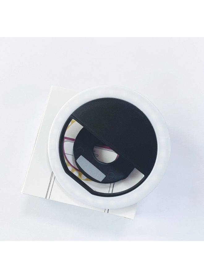 Neutral Rk12 Mobile Phone Fill Light Round Back Clip Live Selfie Beauty Led Fill Light Usb Charging Mobile Phone Fill Light - Image 1