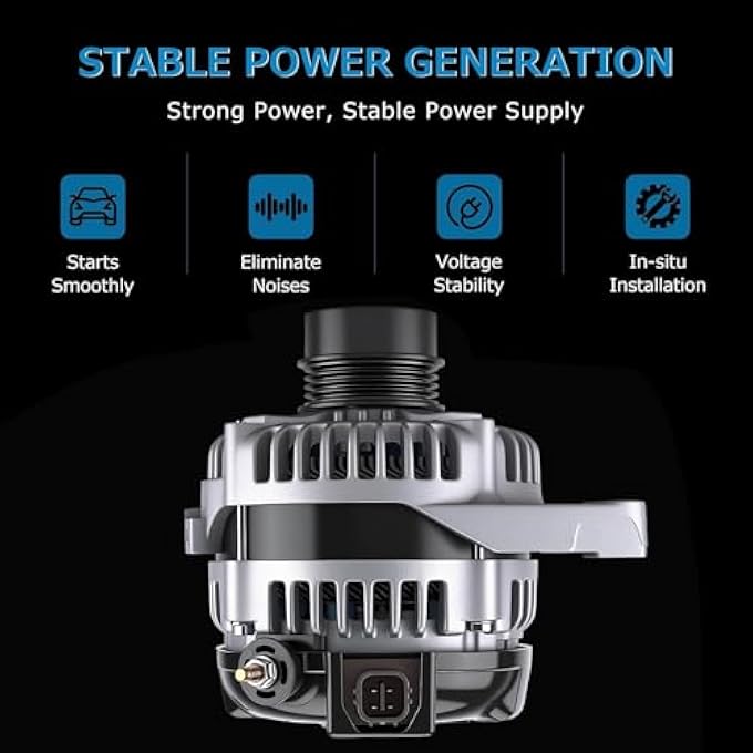 Alikali New Alternator Replacement fit for Toyota Camry L4 2.5L 2010-2011 Electrical Alternators Replace 11516 104210-2650 27060-0V060-84 - Image 5