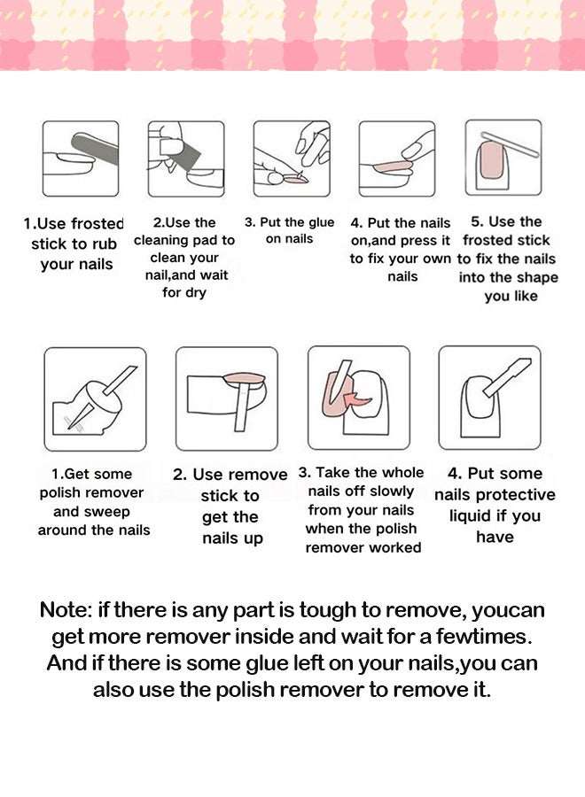 SAROR Press On Nails 40pcs，30pcs Nude Ins-style Nail Art，10Pcs False Nails Short Solid Color，Fake Acrylic Almond Shape with glue kit and Disposable Press on Nail Tool Kit. - Image 4