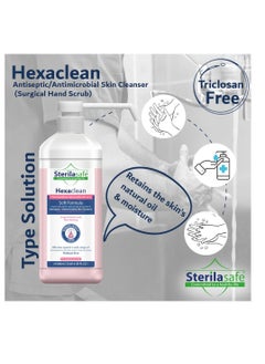Sterilasafe HexaClean Antiseptic Liquid Soap Chlorhexidine Gluconate 4%  1000ml  - Image 4