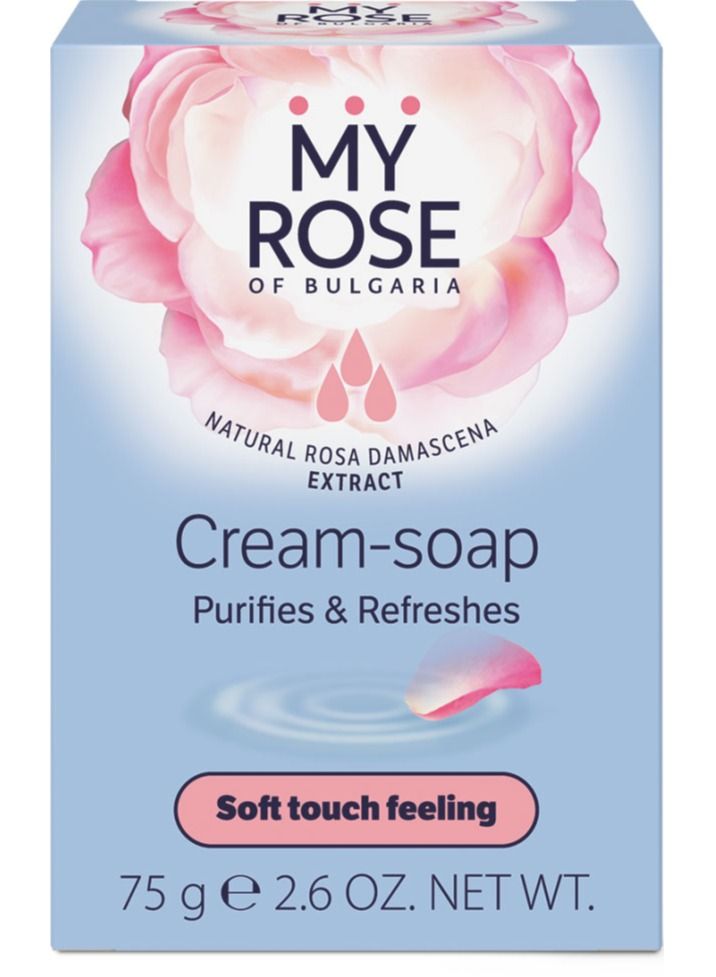 Myrose Cream Bar Soap | Moisturizing Purifies and Refreshes Skin | 75g - Image 1