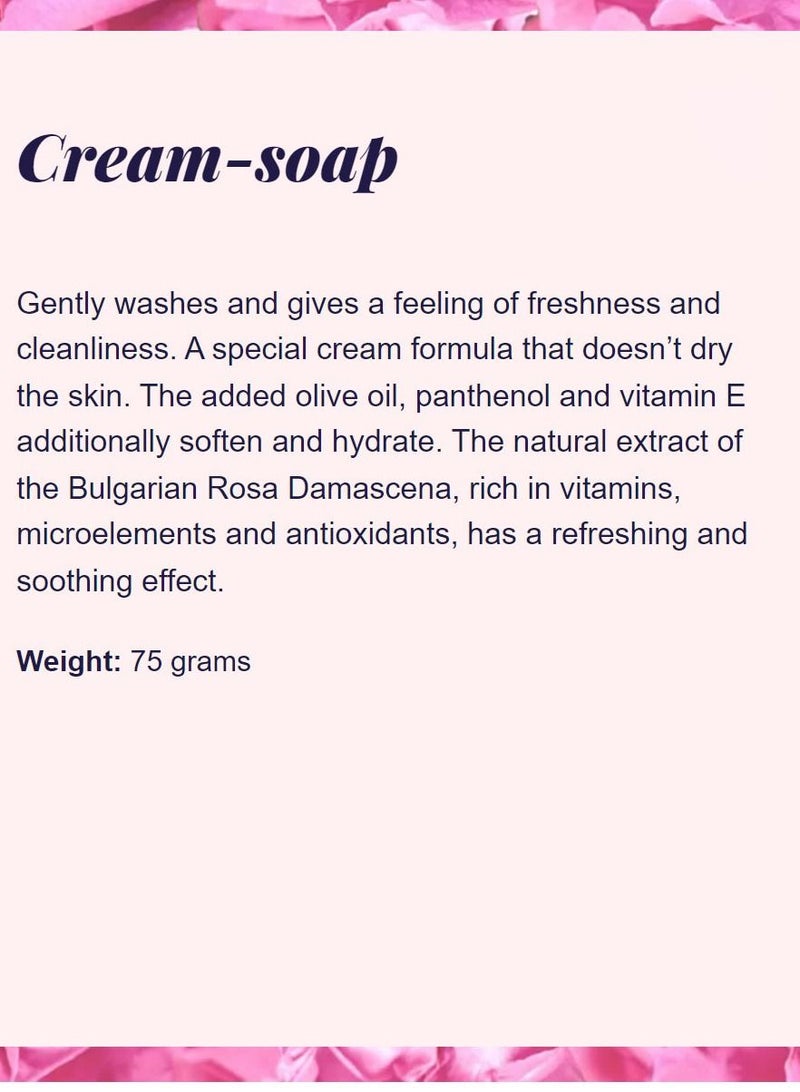 Myrose Cream Bar Soap | Moisturizing Purifies and Refreshes Skin | 75g - Image 2