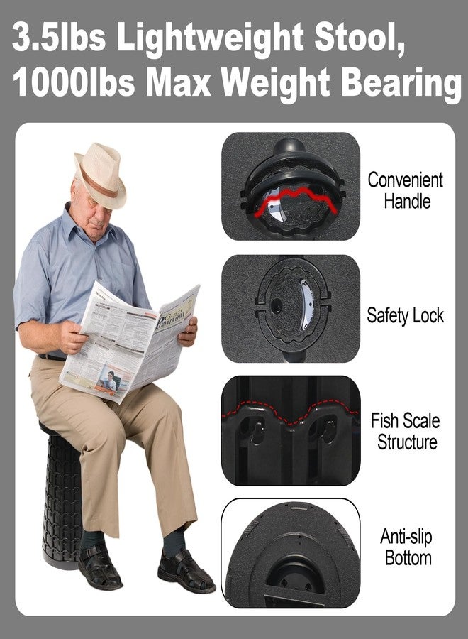 ALEVMOOM كرسي قابل للطي محمول ومُحسّن مقاس 19.7 بوصة مع وسادة، قابل للتمديد والطي، مناسب للبالغين، شديد التحمل، للتخييم، يتحمل وزنًا يصل إلى 1000 رطل، مثالي للأنشطة الخارجية مثل الصيد والتنزه والشواء. - Image 3