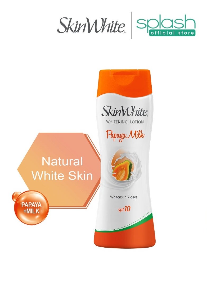 skin white - Whitening Lotion Papaya Milk SPF 10 For Lighter Softer and Healthier Skin - 200ml - Image 1