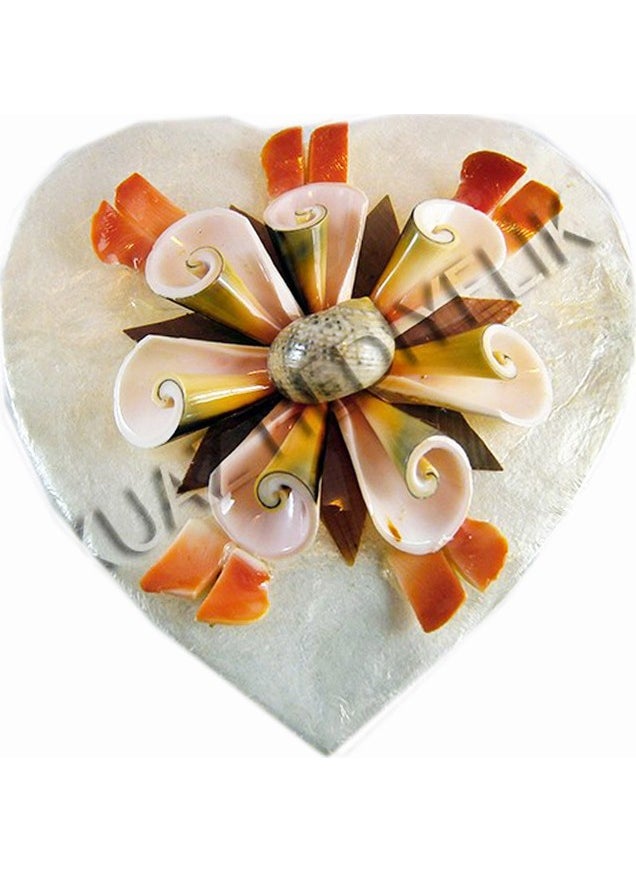 evinizdeki okyanus esintisi turkuaz hediyelik Large Mother of Pearl Heart Box 