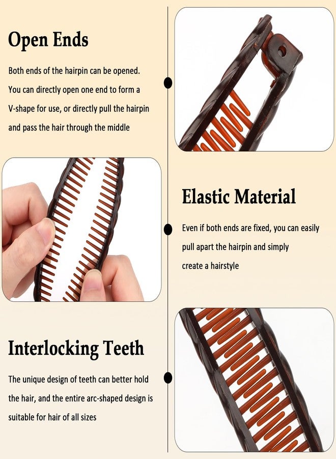 Hapdoo 6pcs Banana Clip Hair Clips, Hapdoo Banana Clips for Women Girls Volumizing Ponytail Hair Claw Clip Styling Accessories, 3 Colors - Image 2