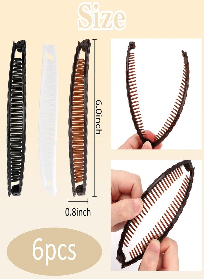 Hapdoo 6pcs Banana Clip Hair Clips, Hapdoo Banana Clips for Women Girls Volumizing Ponytail Hair Claw Clip Styling Accessories, 3 Colors - Image 3
