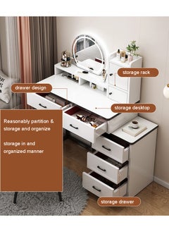 keke Multifunctional Makeup Vanity Dressing Table with Drawers 100 CM  - Image 3