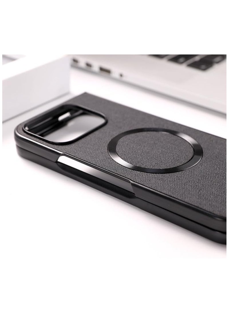 Magnetic Case Compatible with Google Pixel 9 Pro Fold 5G 2024 Case Ultra Thin Cloth Pattern Case Shockproof Protective Cover for Google Pixel 9 Pro Fold - Image 2