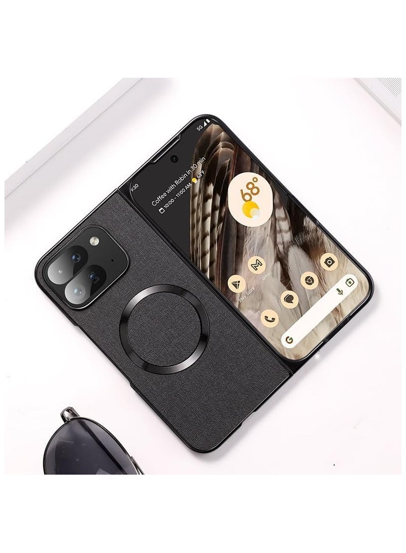 Magnetic Case Compatible with Google Pixel 9 Pro Fold 5G 2024 Case Ultra Thin Cloth Pattern Case Shockproof Protective Cover for Google Pixel 9 Pro Fold - Image 1