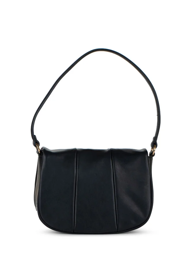 Vincci Women Solid Shoulder Bag with Adjustable Strap And Zip Closure