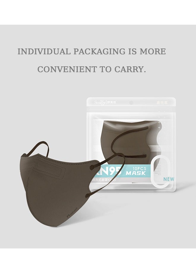 Beyond - 20 Pcs Dust Proof Masks Set, Sun Protection Fabric Face Covering (Brown+Grey) - Image 1