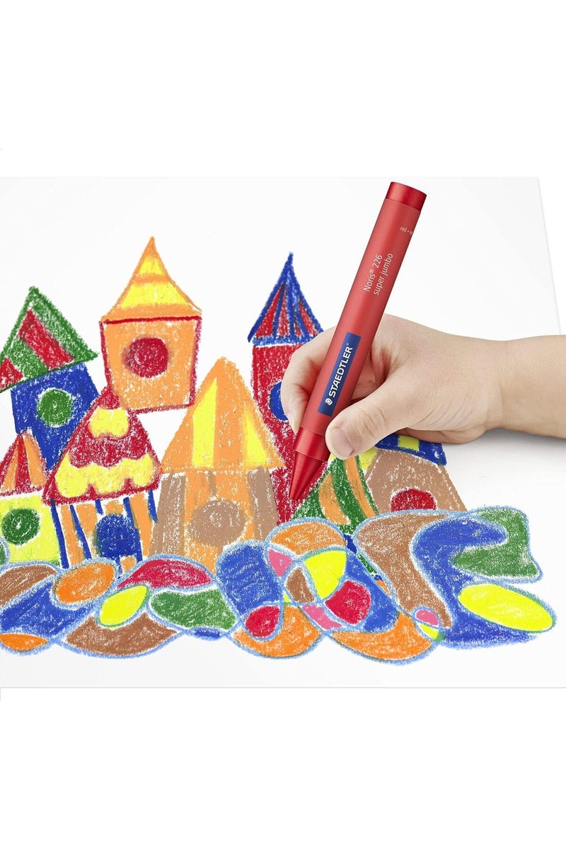 STAEDTLER Super Jumbo Wax Crayons Set - 12 Colors - Image 2