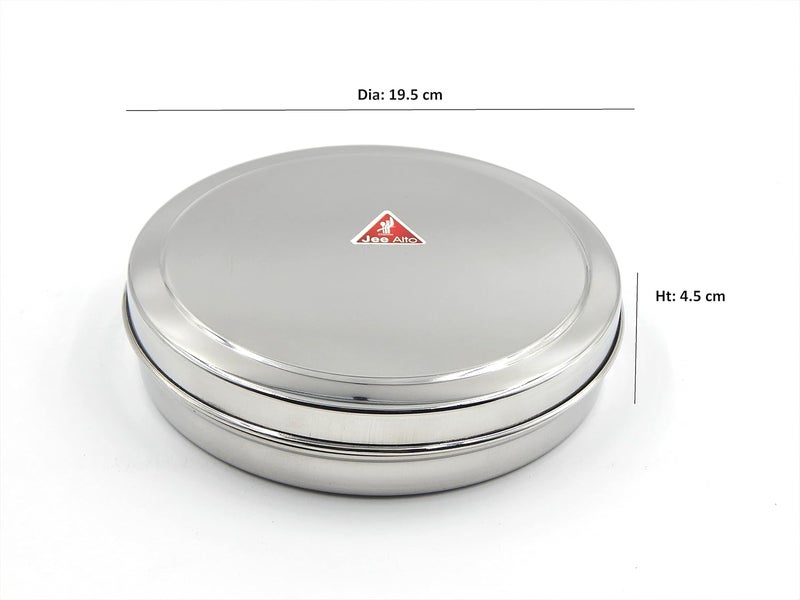 JEE ALTO Stainless Steel Food Grade Sleek Flat Multipurpose ContainerChapathi DabbaChocolate Box Set of 1 Pcs 800ml - Image 4