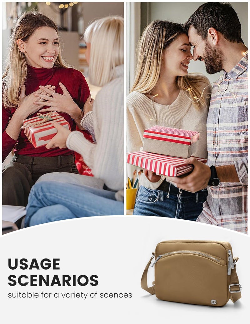 MEXS Everywhere Crossbody Bag 2L Metal Hardware, Casual Crossbody Bags for Women Travel Purse Shoulder Handbags Wallet (Brown) - Image 2