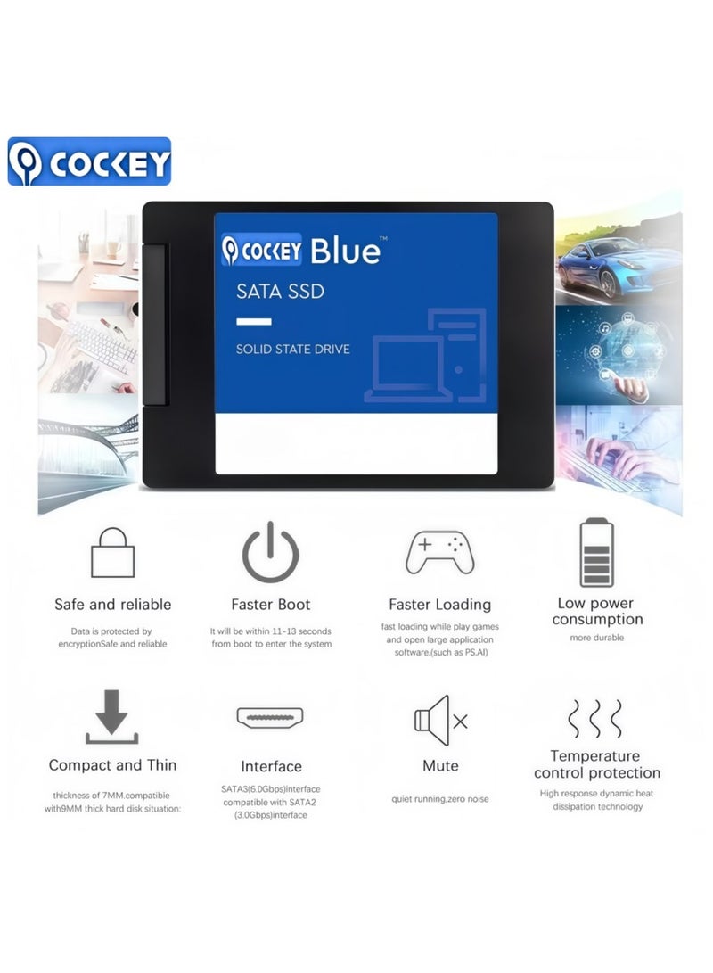COCKEY 2TB 3D  SATA 2.5-Inch Internal SSD, up to 540MB/s SATA Internal Solid State Drive SSD - SATA 6 Gb/s - Image 4