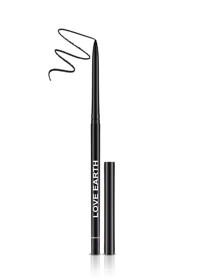 Love Earth LoveEarth Intense Black Kajal & Eyeliner Pencil - Waterproof, Smudge-Proof, Long-Lasting | Creamy Matte, Non-Transfer Formula | Ideal for Everyday Use - 0.35g - Image 1