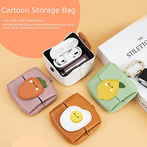 Tomcrazy Cartoon Mini Storage Bag for Huawei Tag Airpods Case Jabra Elite 7 4 3 Protector, Headset Box Pouch for Airtag Galaxy Buds Sony Ambie AM-TW01 Earbuds Skin Access Card Keychain (04) - Image 4