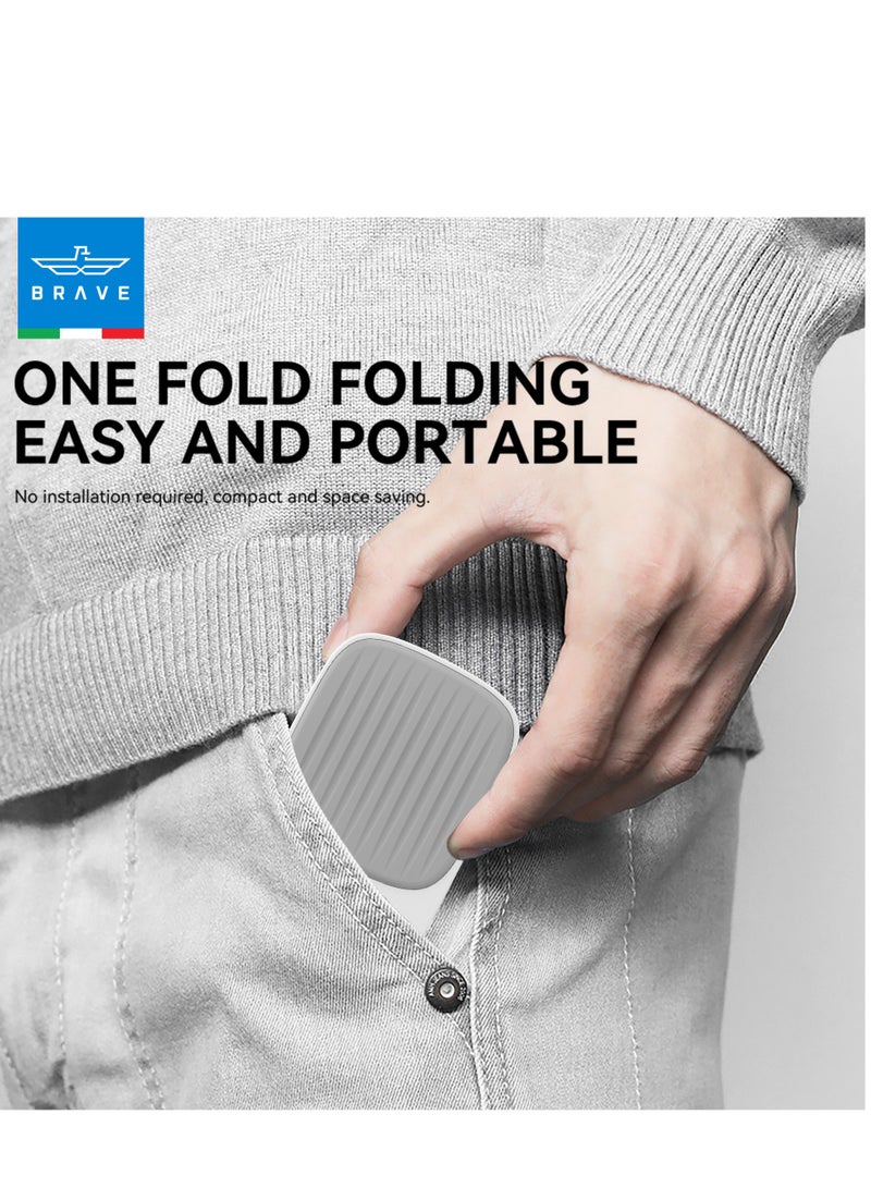 Brave Foldable Phone Holder for Desk - Adjustable Height Portable Cell Phone Stand with Sturdy Desk Base Compatible with iPhone 16, 15, 14, 13 Pro Max, Mini, 12, 11, XR, X, 8 Plus, SE, Samsung S25, S24, S23, S22, S21, iPad Mini, Tablets and All Smartphones (White) - Image 4