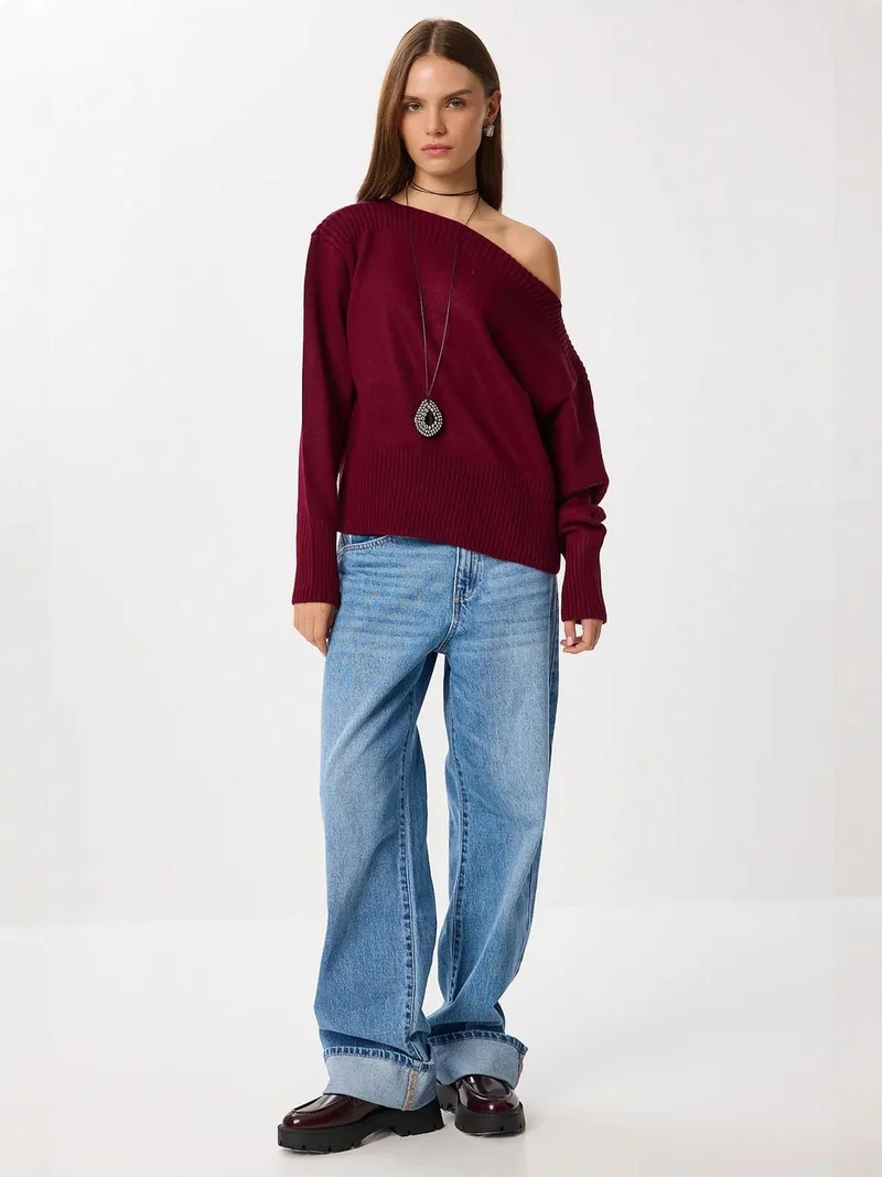 إسطنبول الساحرة ISTANBUL Boat Neck Ribbed Sweater