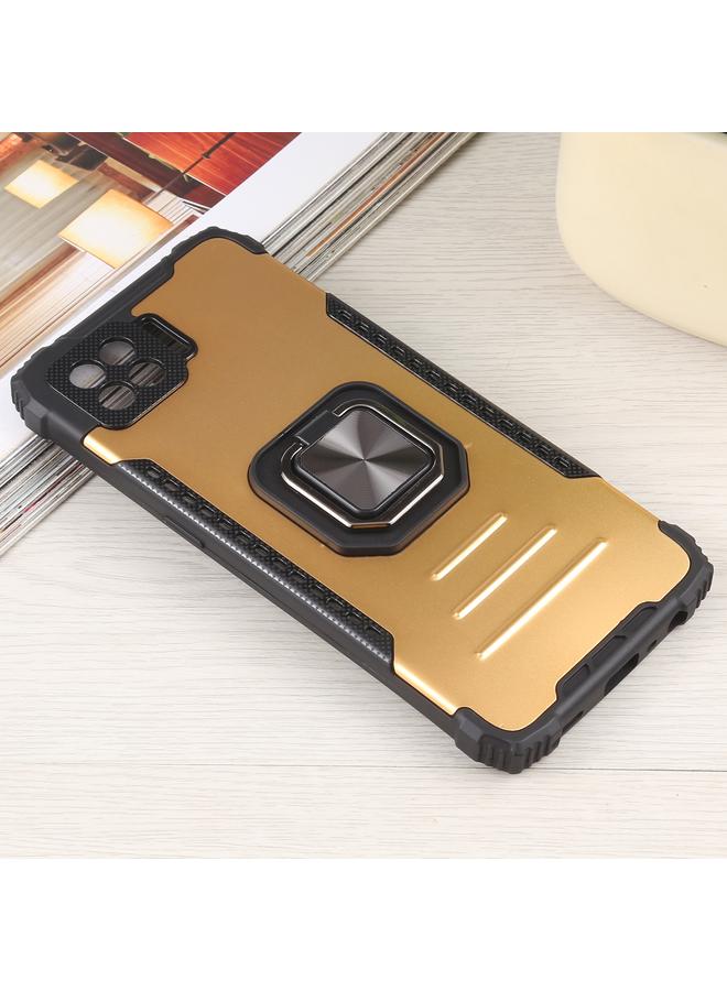 اس-توب جراب لهاتف OPPO A73 من سلسلة Fierce Warrior، مصنوع من سبائك الألومنيوم + TPU، مقاوم للصدمات، مع حامل حلقي - Image 2