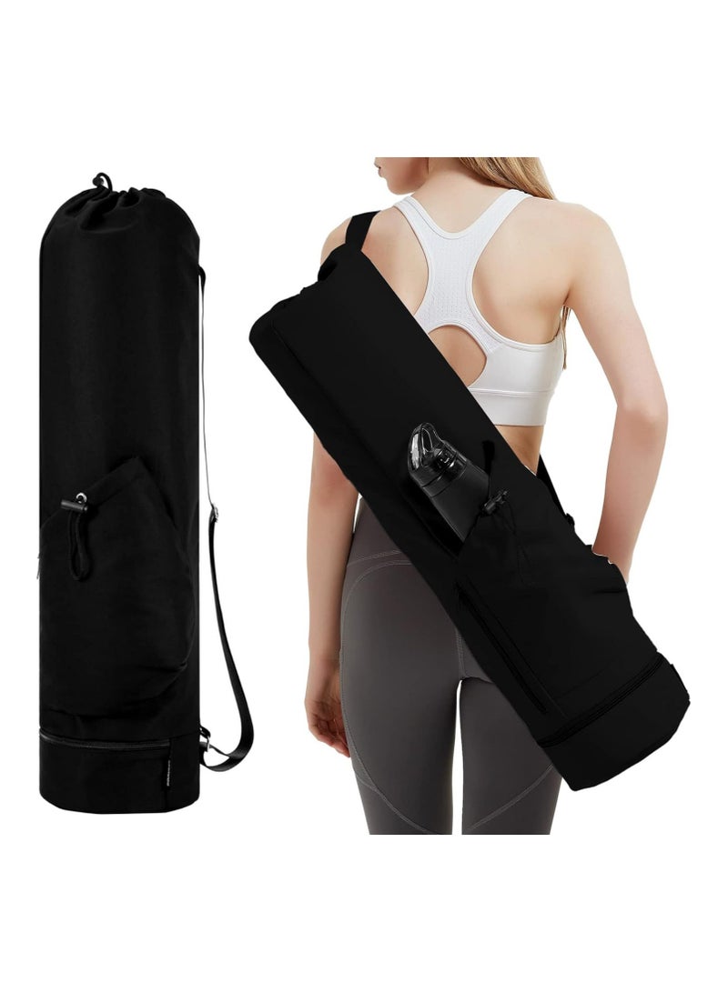 Generic Yoga Mat Bag with Water Bottle Pocket and Bottom Wet Compartment - Multifunctional Sports Yoga Mat Carrier and Storage Bag  - Image 1