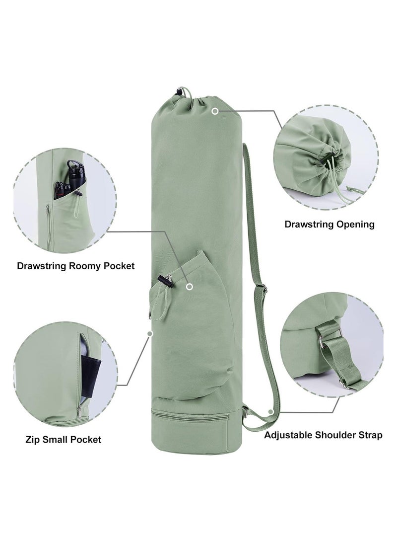 Generic Yoga Mat Bag with Water Bottle Pocket and Bottom Wet Compartment - Multifunctional Sports Yoga Mat Carrier and Storage Bag  - Image 4