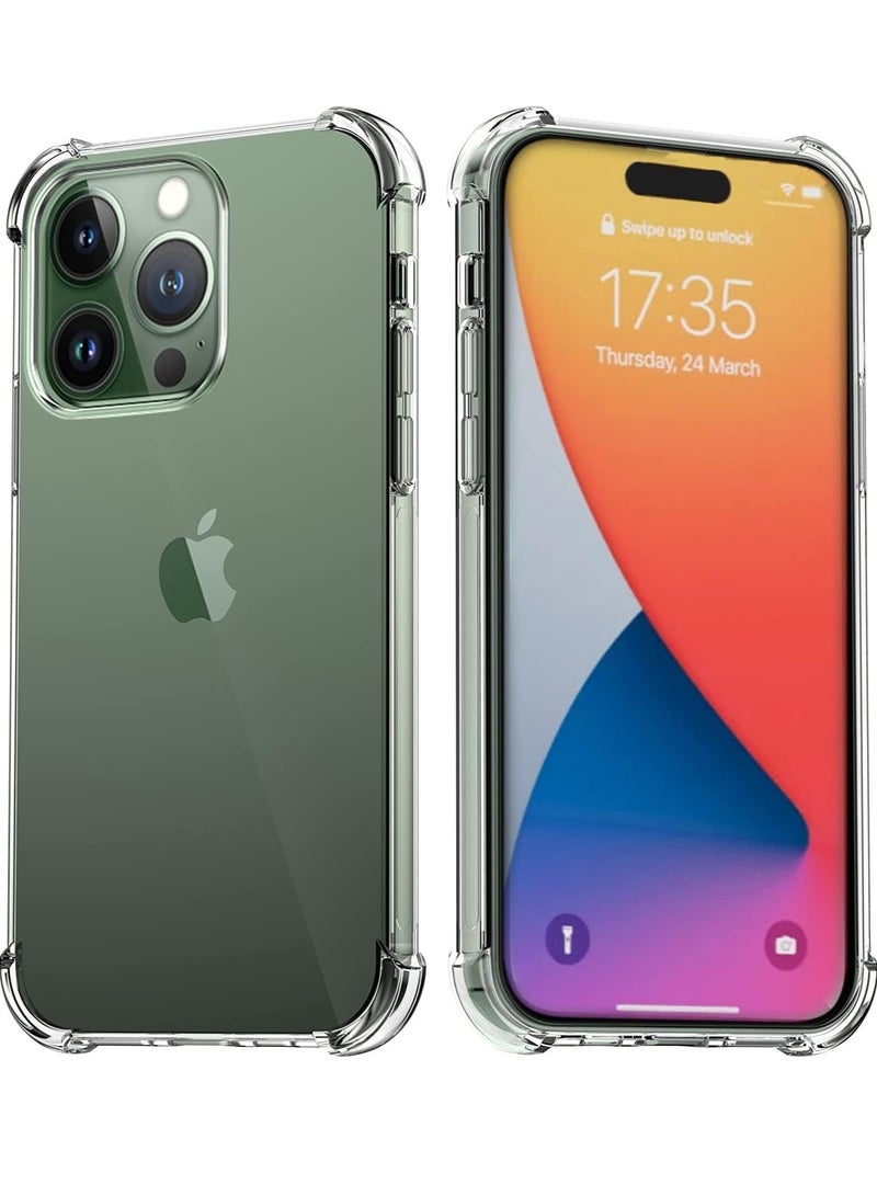 ELTRAZONE Clear Air Cushion Silicone Case for iPhone 14 Pro Max – Shockproof & Anti-Scratch Protective Bumper - Image 1