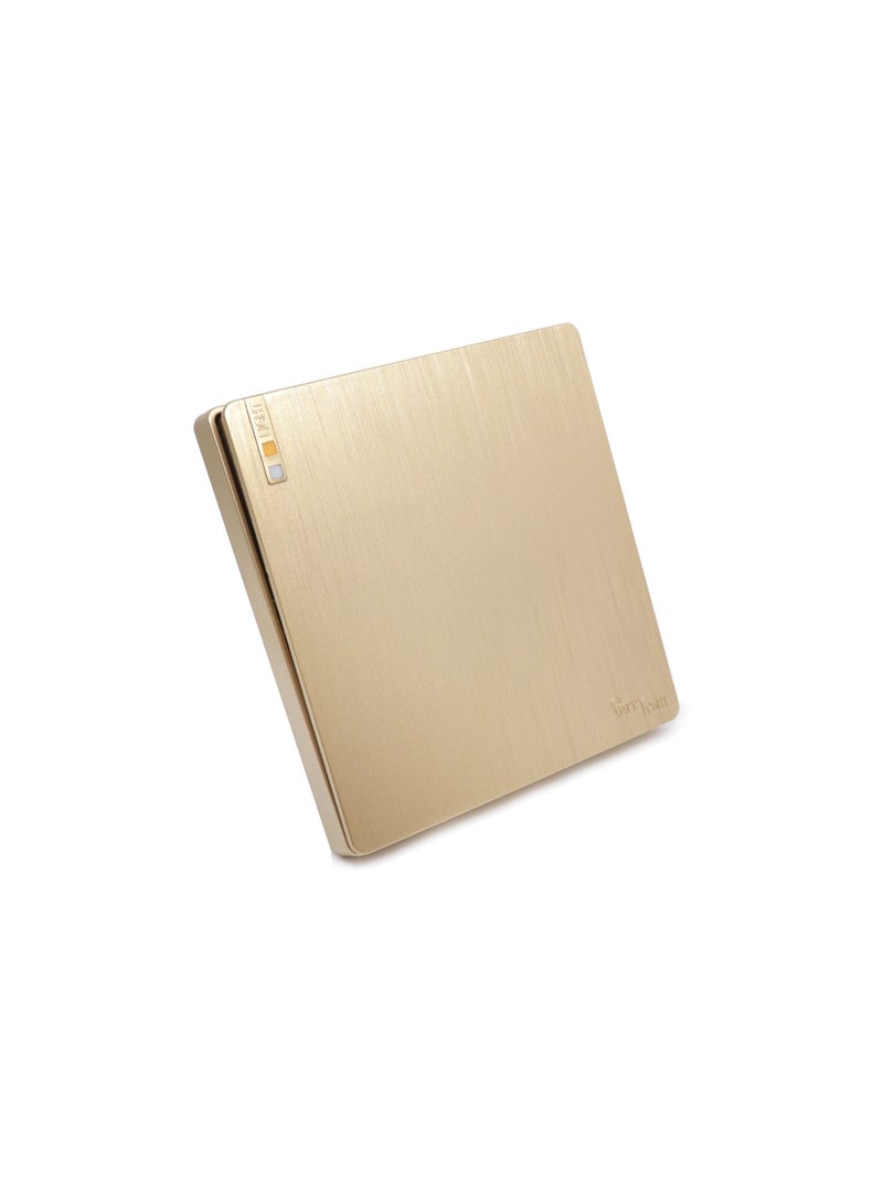 Happy Light Electric wall switch, single button , Quadruple line, golden, piano design - Image 1