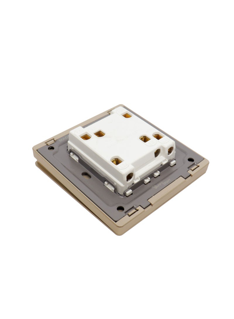 Happy Light Electric wall switch, single button , Quadruple line, golden, piano design - Image 4
