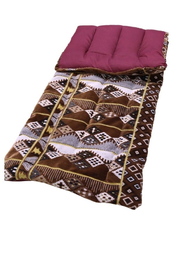 SMART HOME Cotton sleeping blanket for camps and rest houses, soft to the touch, made of high-quality materials, natural cotton blanket for one person, size 190*70*6 cm  - Image 2