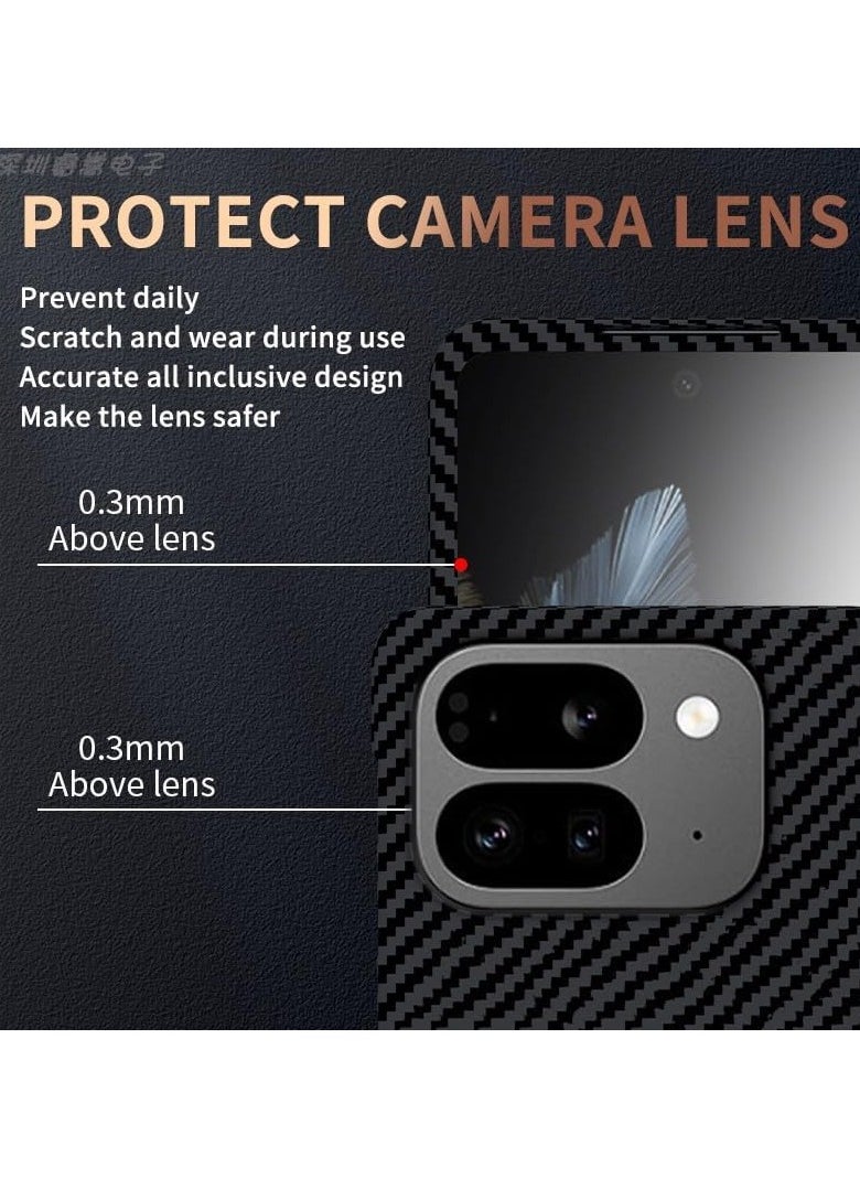 General - Compatible with Google Pixel 9 Pro Fold Case, Slim Hard PC Case [Compatible with Mag-Safe] Carbon Fiber Magnetic Cover with Stand for Google Pixel 9 Pro Fold - Image 1