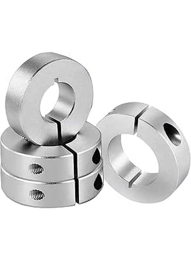 4 Pack Aluminum Split Shaft Collar Clamp 20Mm Bore 40Mm OD 12Mm Thickness - Image 1