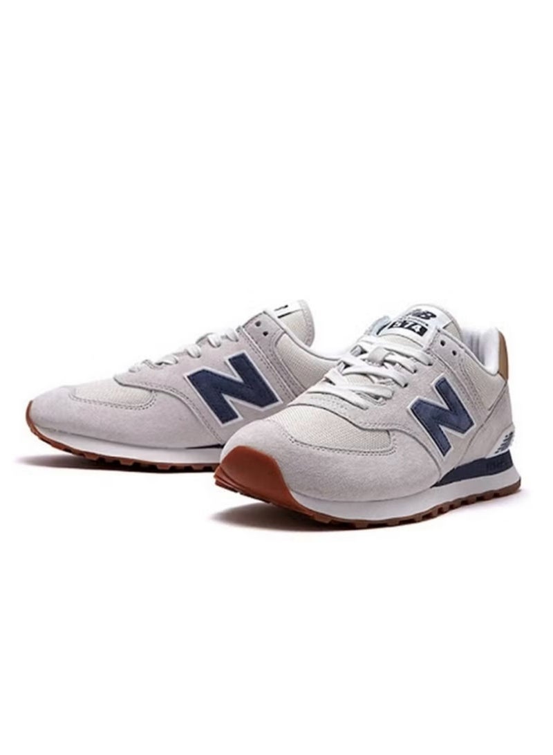 New Balance 574 Low Top Sneakers White/Blue/Brown  - Image 3