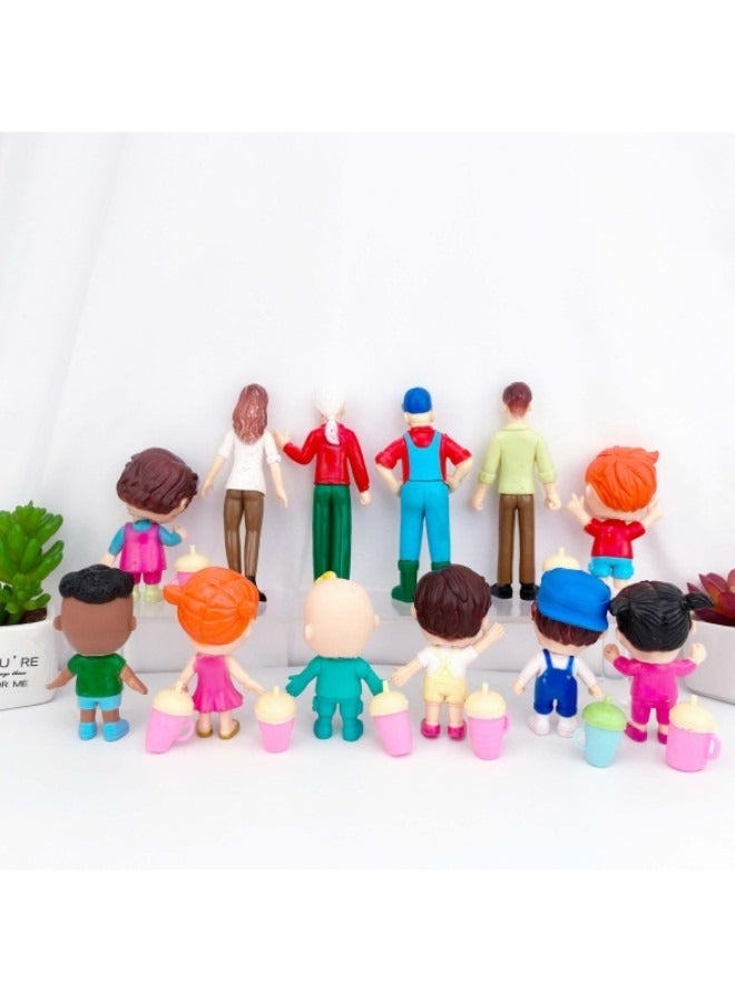 NIBEMINENT 12 Figure Pack - JJ & Family Figure Set - Family and Friends - Toys for Kids, Infants and Preschoolers - Image 2