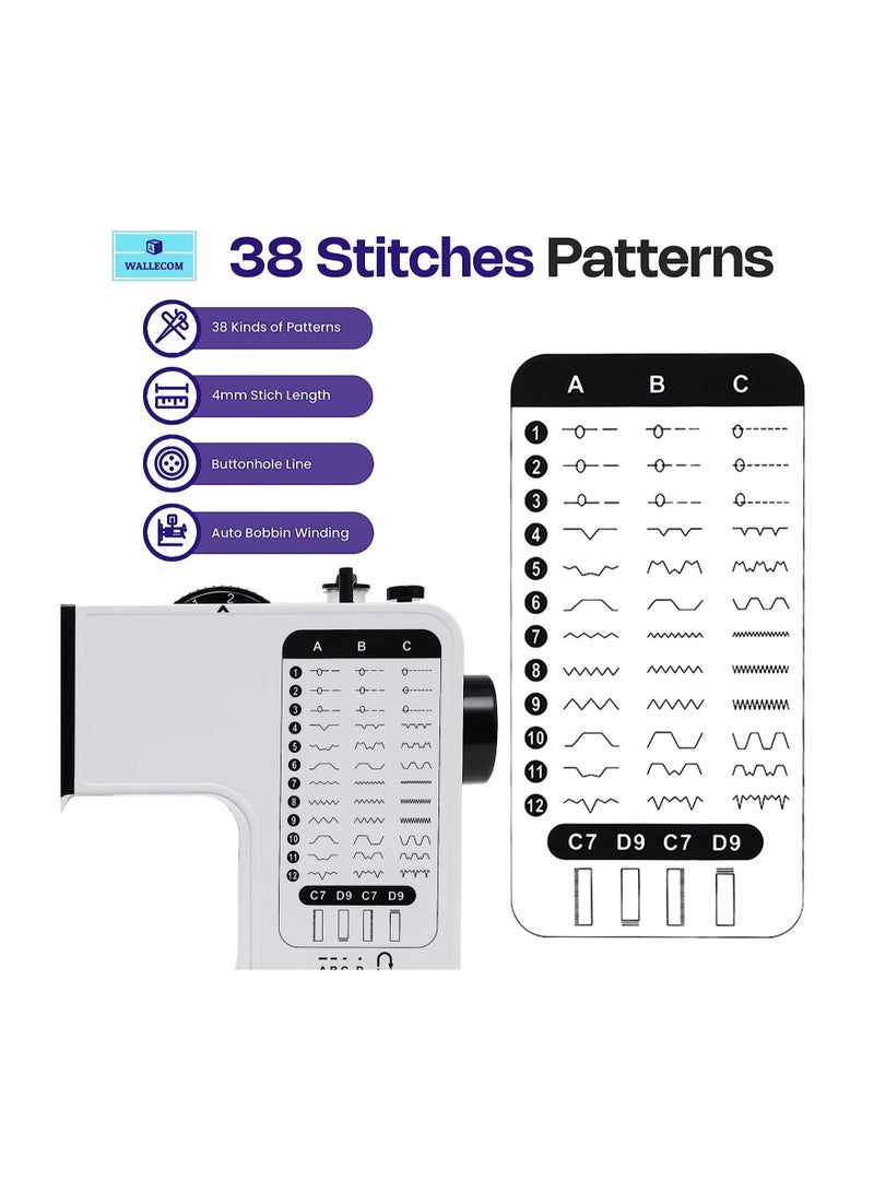 عربست Portable Sewing Machine with 38 Stitch Applications and 42 Pcs Sewing Kit  - Image 4