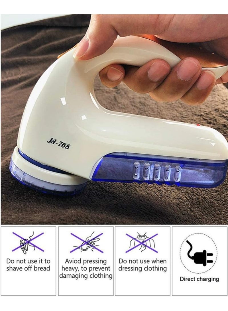 URbazaar Lint Remover Portable Electric Fabric Clothes Furniture Shaver Sweater Pill Defuzzer Remove Pills Balls Bobbles from Clothing Carpet Curtain Extra Replacement Blade and Brush  - Image 5