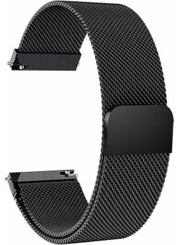 Markacase Metal Magnetic Milanese Strap Black for Samsung Gear SPORT(SM-R600) 