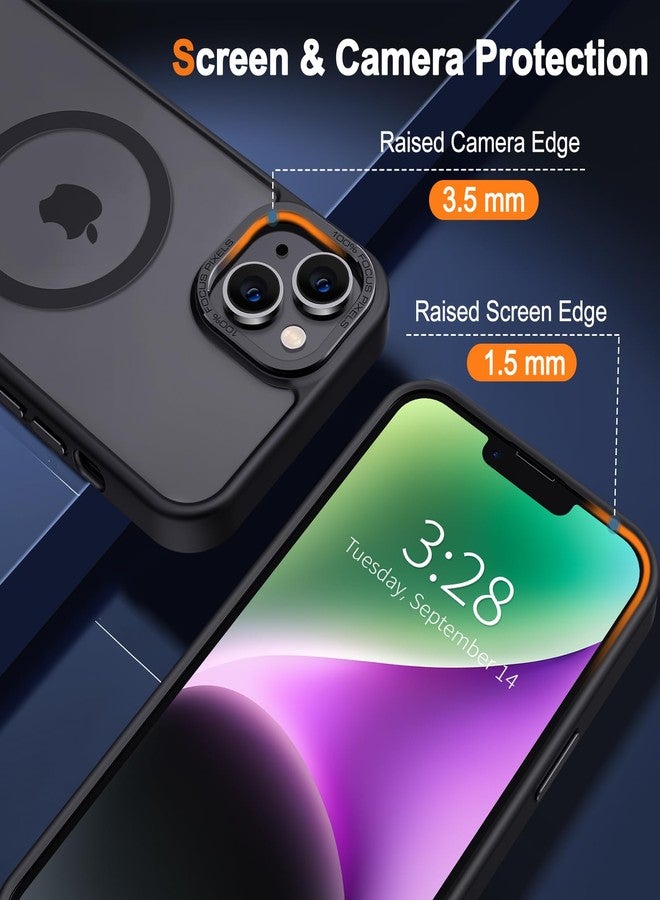 Hython Case for iPhone 14 Case Magnetic Translucent Matte Phone Cases 6.1" [Compatible with MagSafe] Thin Slim Fit Shockproof Bumper Hard Protective Cover for Women Men Girls, Frosted Black - Image 4