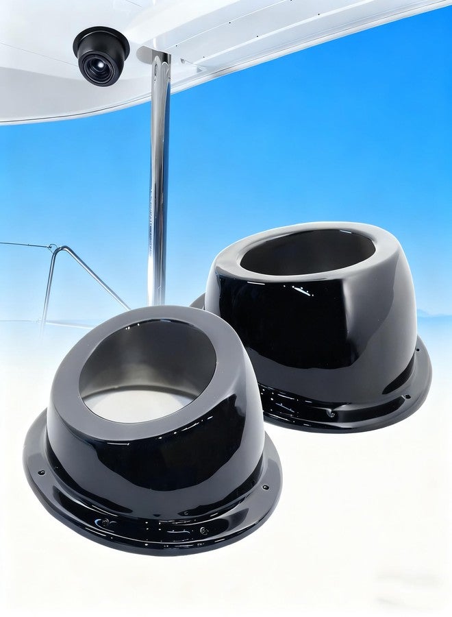 NEESPOC 6.5" Angled Speaker Pods, Surface Mount Speaker Enclosures Boxes for UTV, RV, Boat, Door, Trunk, Car, Universal Painted Gloss Black (2PCS Hole Cut) - Image 1
