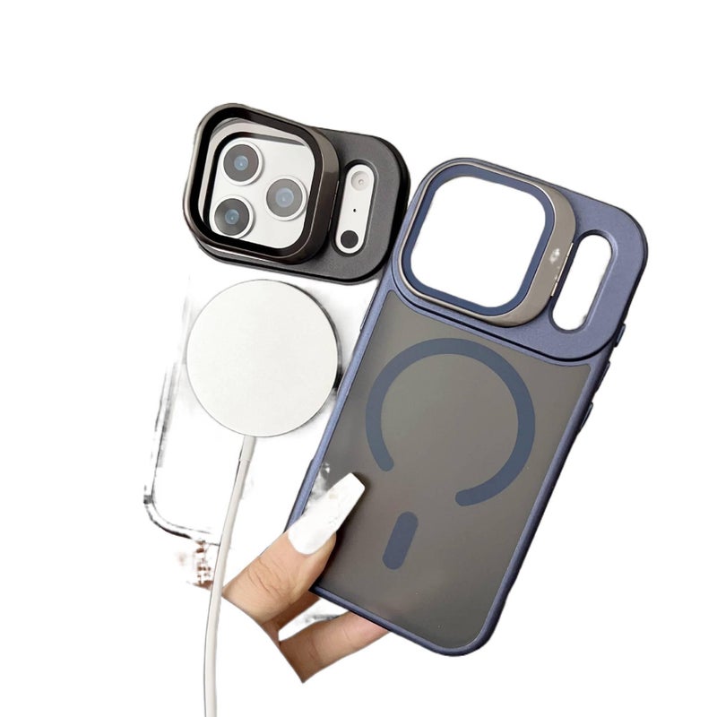 غطاء MagSafe بPC لـ iPhone 14 / 14 Plus / 14 Pro / 14 Pro Max باللون بنفسجي مغناطيسي بوظيفة حامل مع حامل قائم ومغناطيس قوي مع ملمس غير لامع مع تغطية كاملة للاستخدام المنزلي للسفر - Image 3
