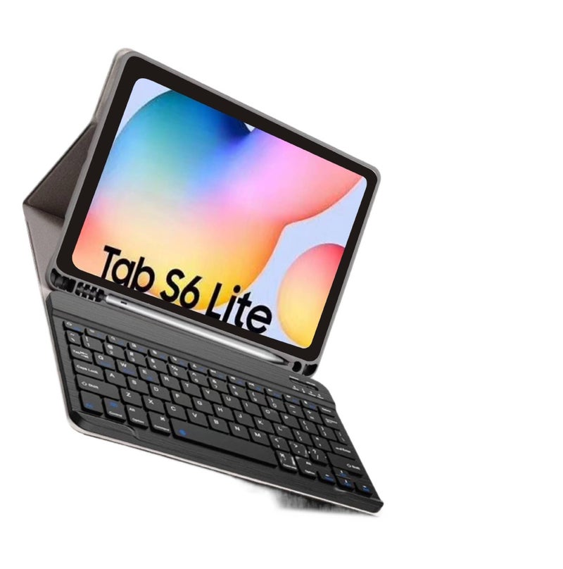 DGG Rose Gold Samsung Tab Keyboard Case Compatible with Samsung Galaxy Tab S6 Lite with Protective Cover Stand Function and Daily Tablet Carry - Image 5