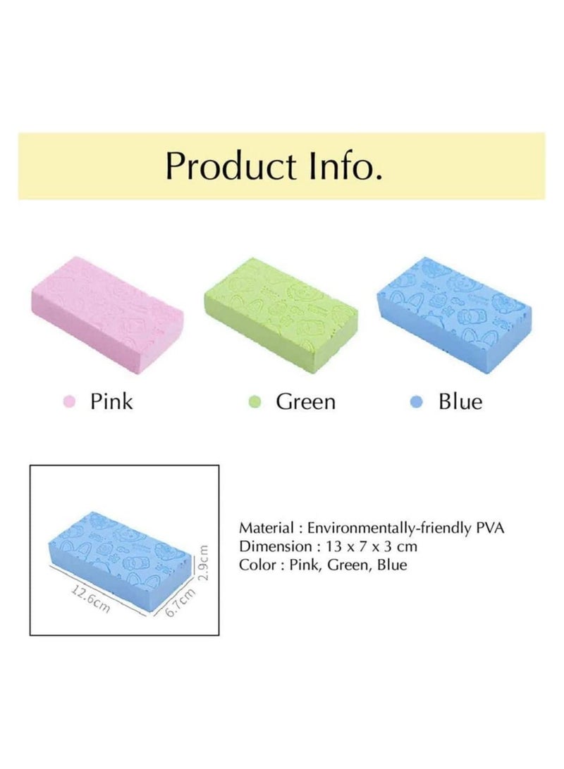5PCS Ultra Soft Exfoliating dead skin remover Sponge Shower Brush Gentle Exfoliation Improve Skin's Health and Beauty Wet or Dry Brushing Back Scrubber for Shower  - Image 3