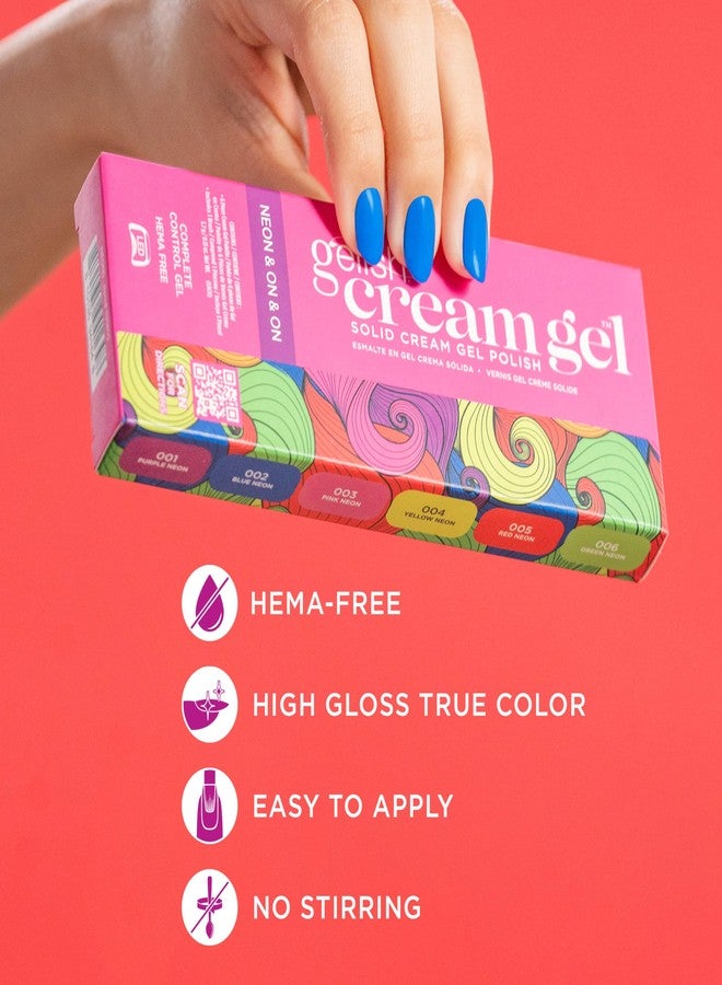 Gelish Cream Gel - Solid Soak-Off Professional Gel Polish for Salon Quality Manicure with Brush, LED Cure, Long-Lasting, High Shine, Easy Application (Neon & On & On) - Image 4
