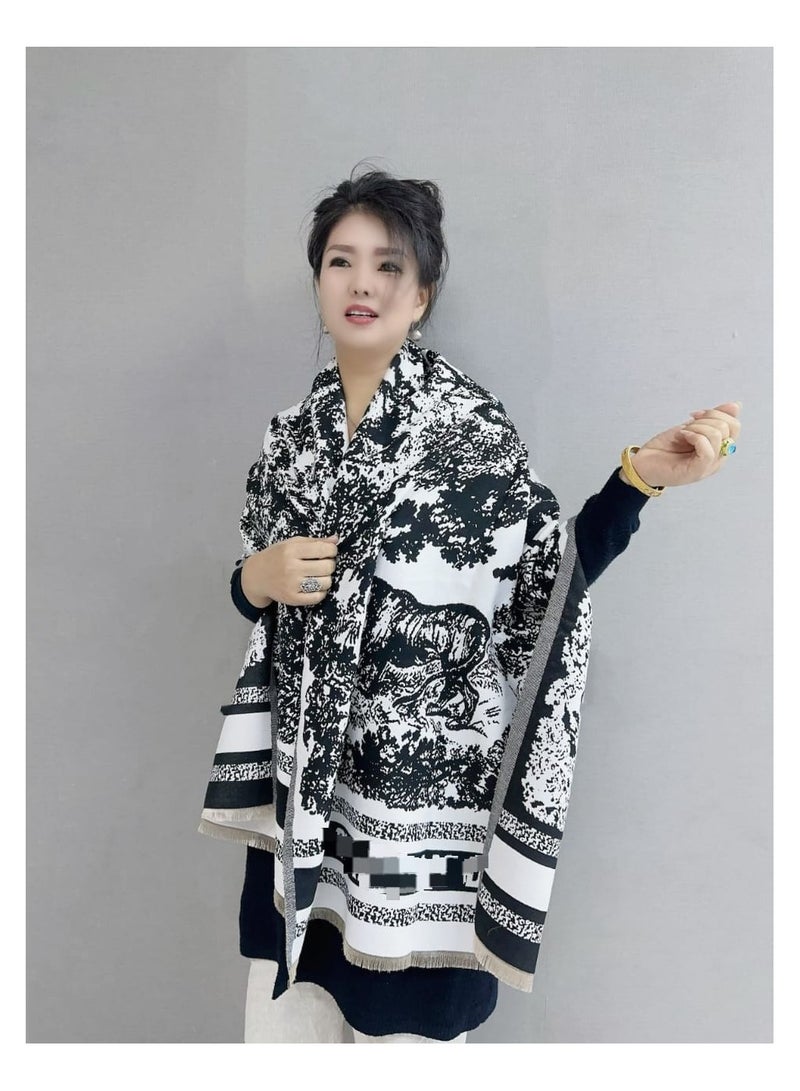 شال الباشمينا الكشمير الفاخر للنساء – لفافة ناعمة وأنيقة