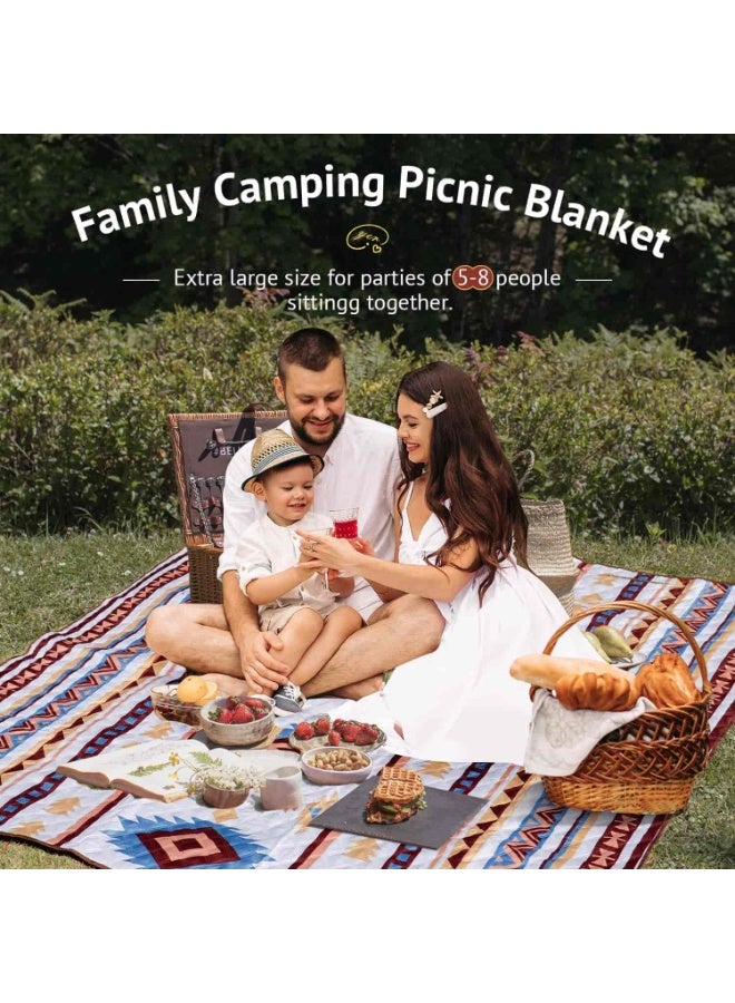 Anmi Outdoor Picnic Blankets Waterproof, for The Beach, Camping Travelling on The Grass, Park Blanket, Rolling Up Packaging, Portable Carrying, Picnic Mat for Family Holiday, Garden Seattle Style - Image 4