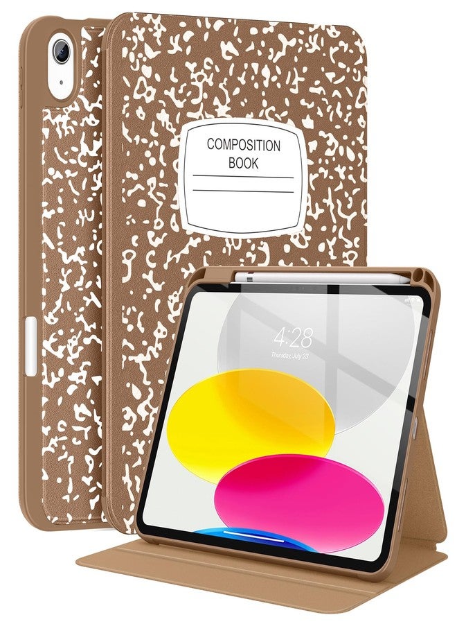 Supveco جراب Supveco لجهاز iPad الجيل العاشر 10.9 بوصة 2022 مع حامل قلم - [يدعم قلم Apple من الجيل الأول + خاصية التشغيل/الإيقاف التلقائي]، جراب فاخر قابل للطي مع غطاء خلفي من مادة TPU الناعمة لجهاز iPad الجيل العاشر - برونزي - Image 1